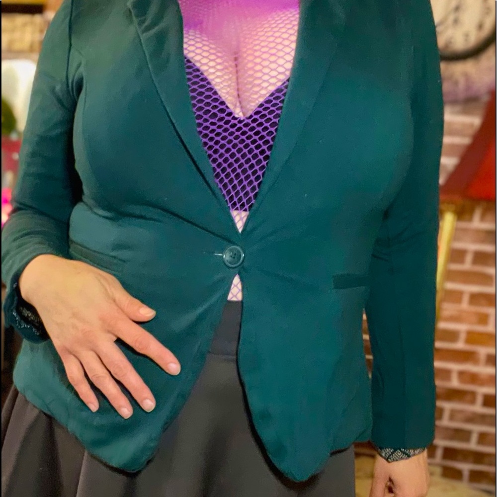 Emerald green blazer